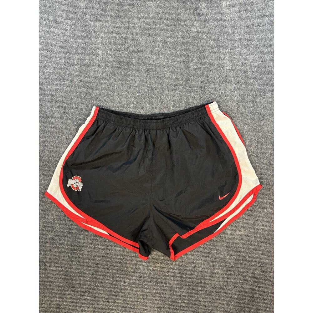 Nike womens Ohio State Buckeyes lined running shorts Sz Large Dri-Fit
